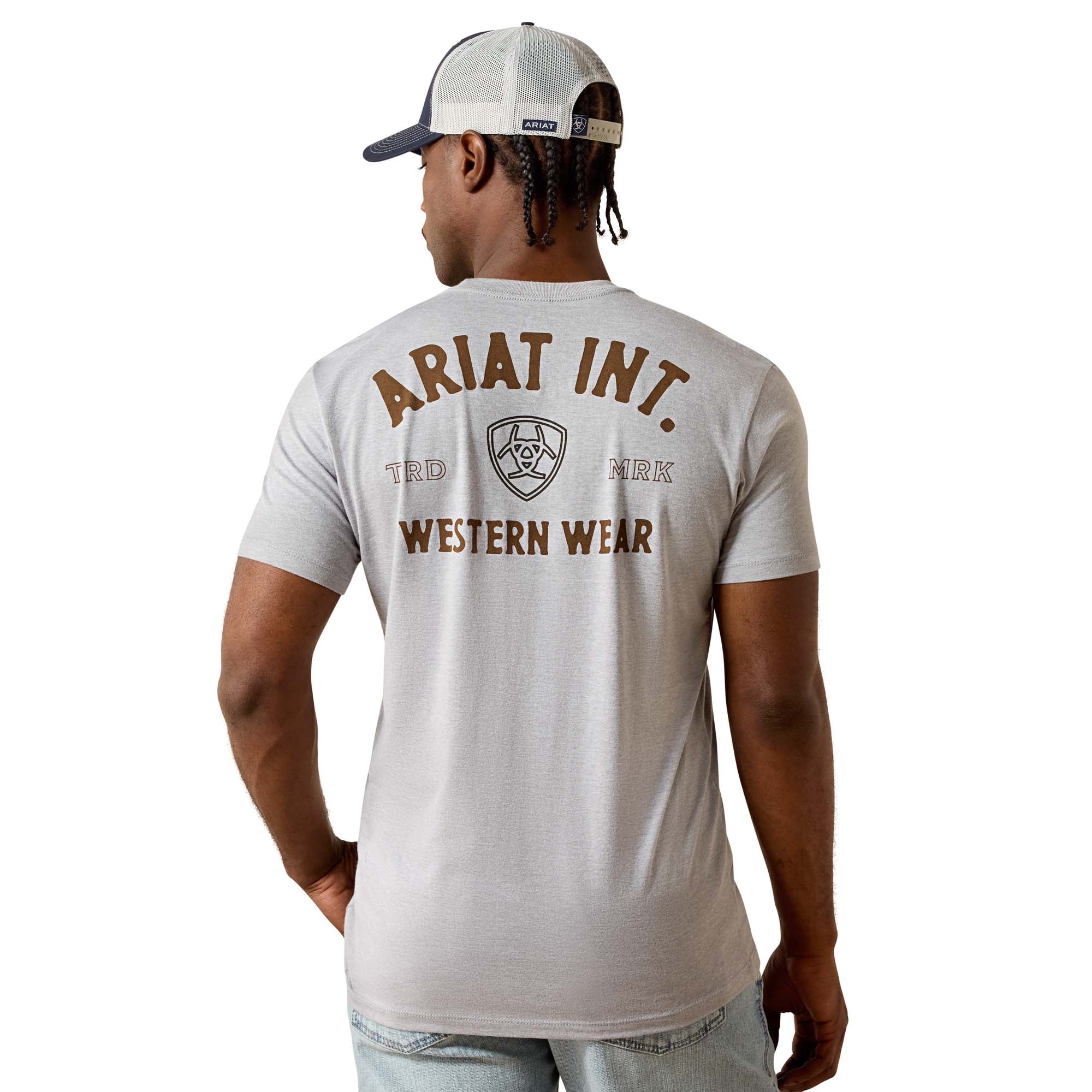 T-shirt Ariat Outline Shop - Homme - Pewter