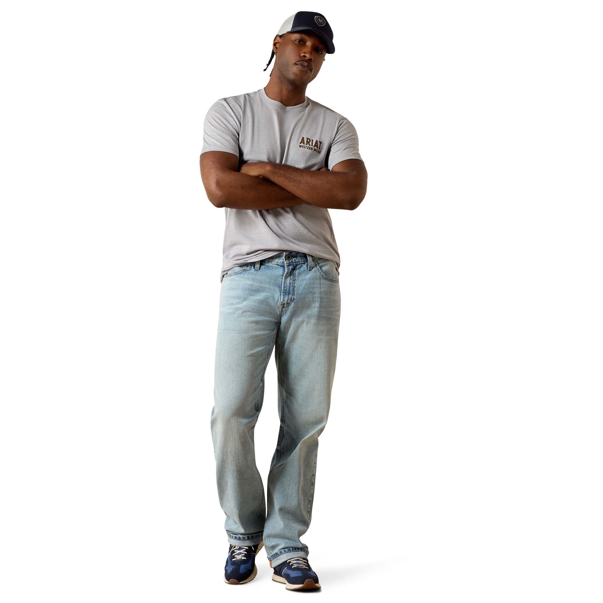 T-shirt Ariat Outline Shop - Homme - Pewter