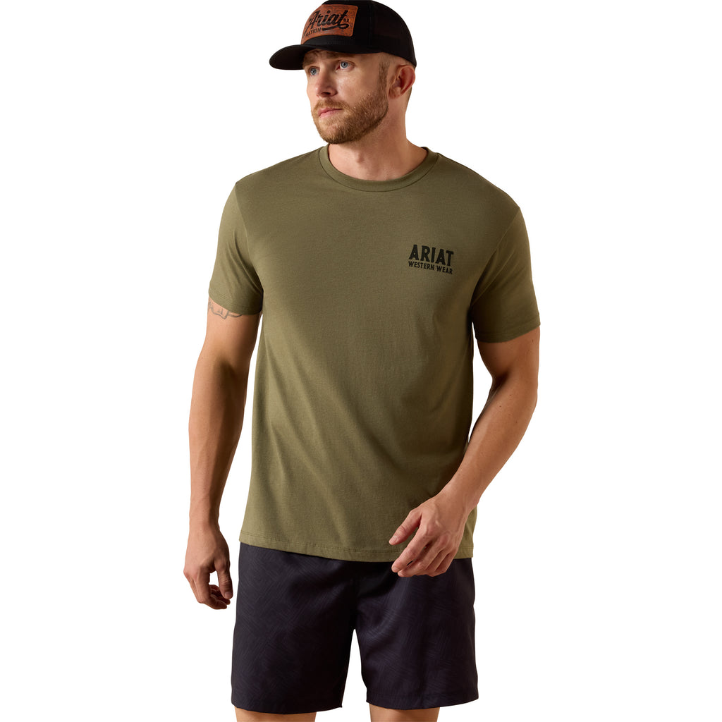 T-shirt Ariat Outline Shop - Homme - Military Heather