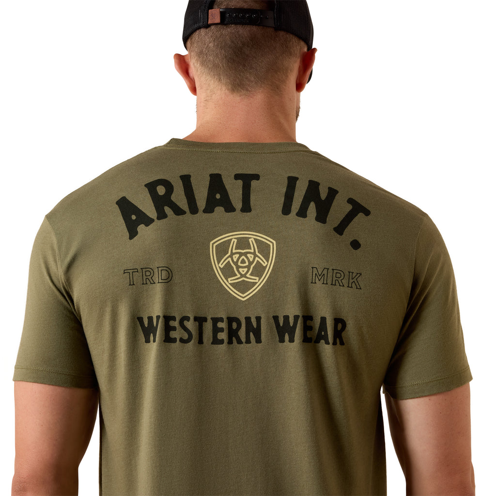 T-shirt Ariat Outline Shop - Homme - Military Heather