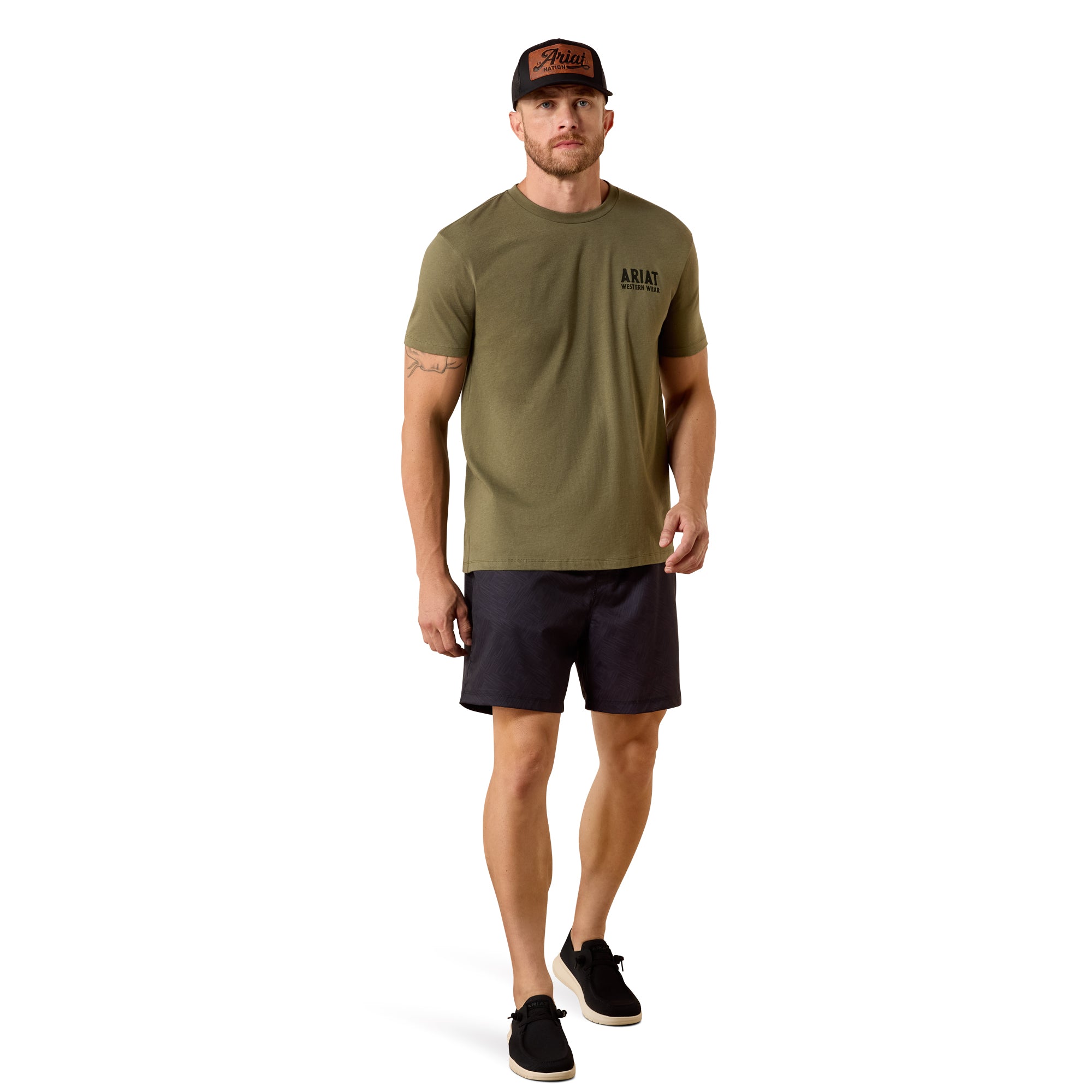 T-shirt Ariat Outline Shop - Homme - Military Heather