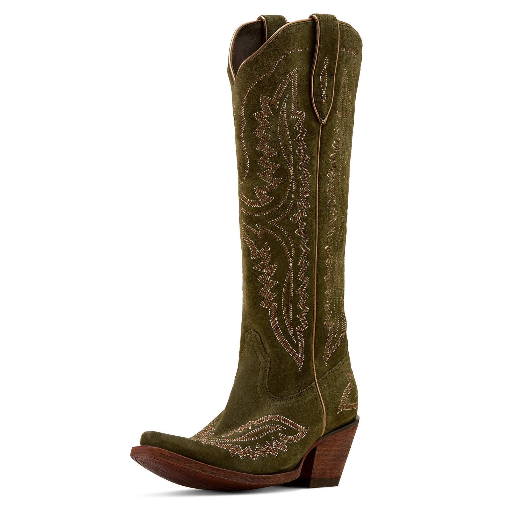 Ariat Casanova Femme – Soft Olive Suede (Botte Western Tige Haute)