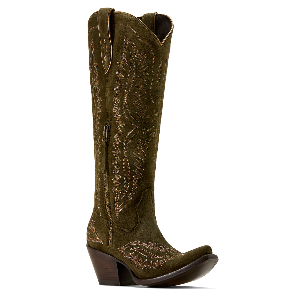 Ariat Casanova Femme – Soft Olive Suede (Botte Western Tige Haute)