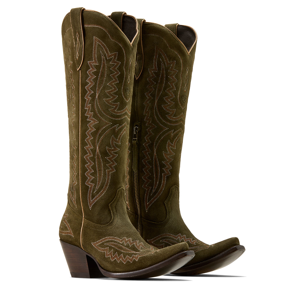 Ariat Casanova Femme – Soft Olive Suede (Botte Western Tige Haute)