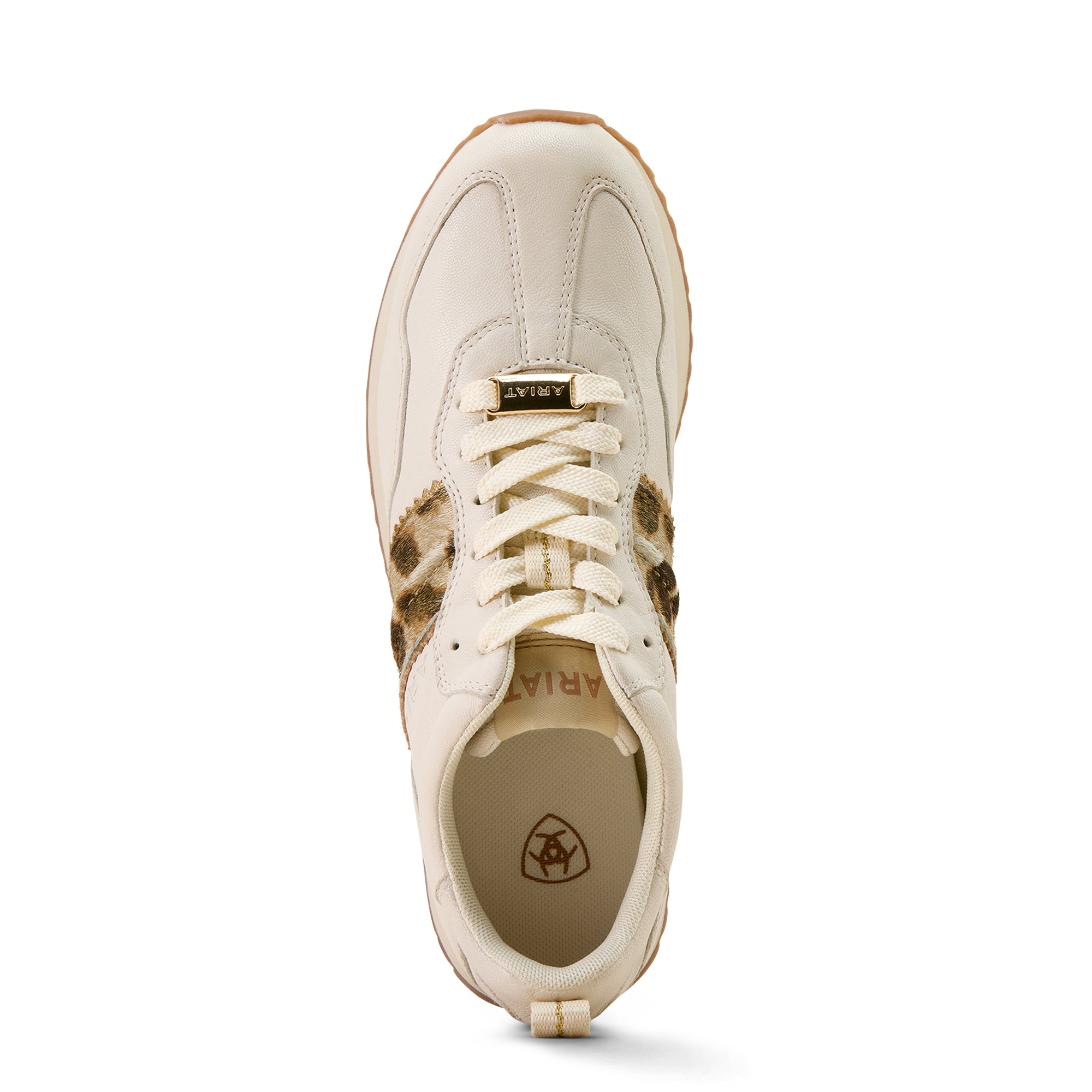 Ariat Ranch Runner Femme – Bright Cream / Gilded Leopard Hair-On