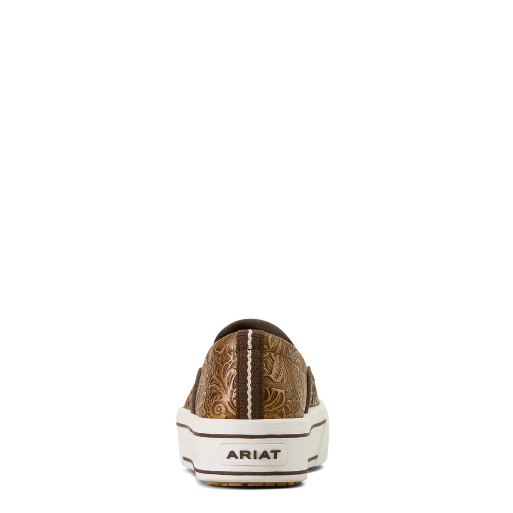 Ariat Skylar Femme – Brown Floral Emboss (Plateforme Slip-On)