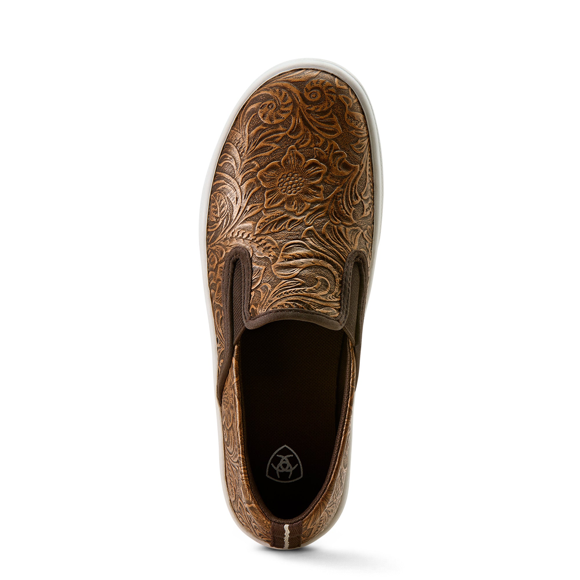 Ariat Skylar Femme – Brown Floral Emboss (Plateforme Slip-On)