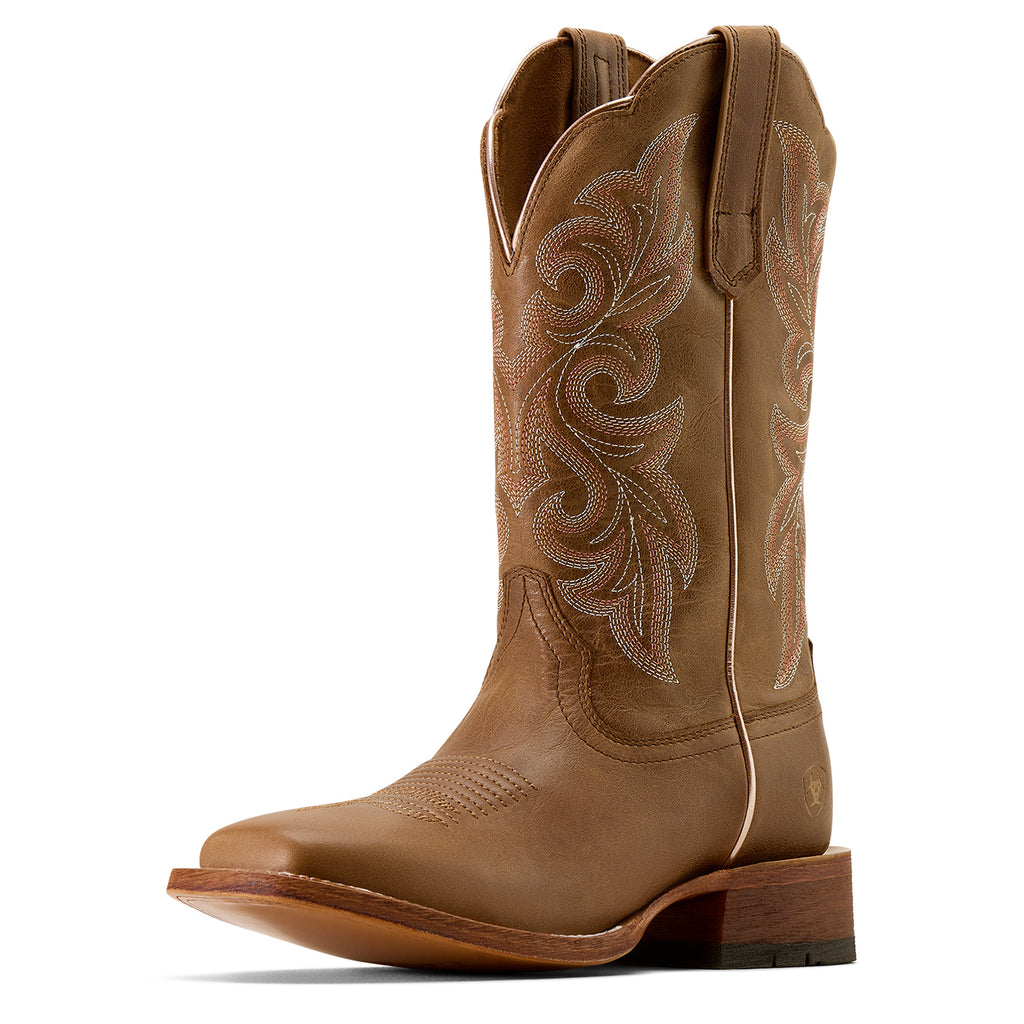 Ariat County Lane Femme – Natural Tan (Botte Western Bout Carré Large)