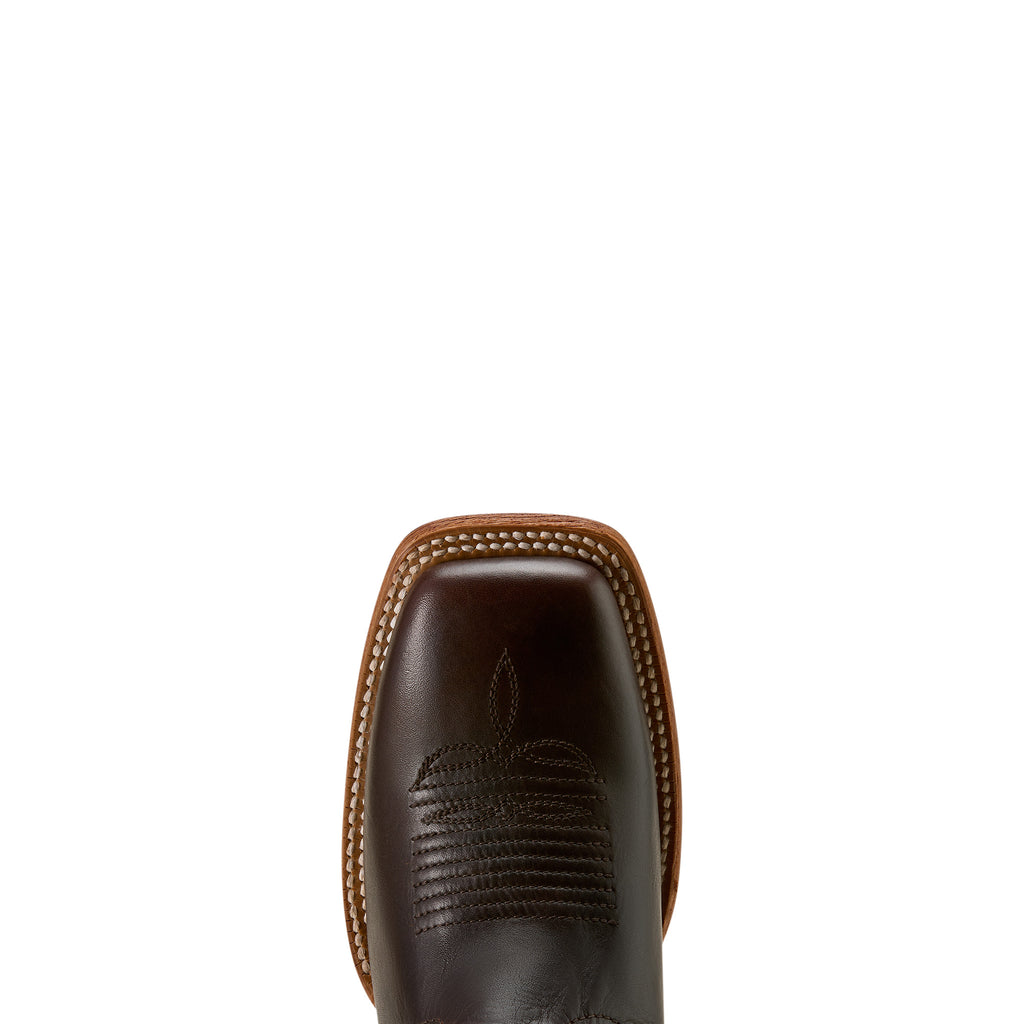 Ariat County Lane Femme – Chocolate / Deep Red (Botte Western Bout Carré Large)