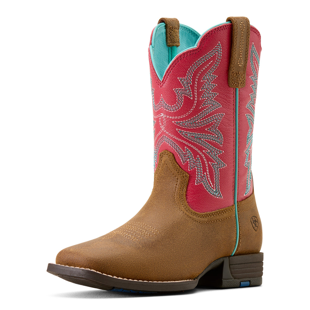 Botte Ariat Enfant – Westwood Wicker / Hot Pink (Bout carré large)