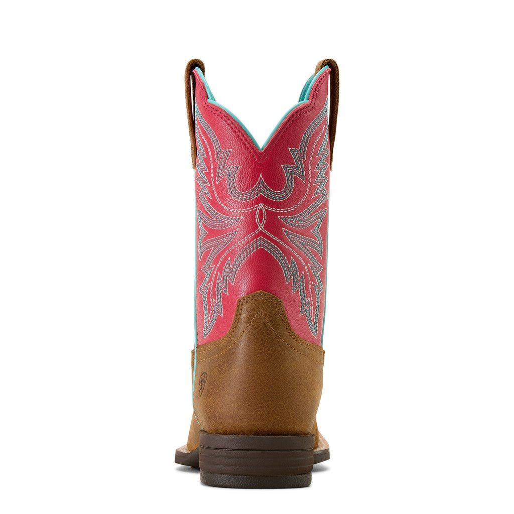 Botte Ariat Enfant – Westwood Wicker / Hot Pink (Bout carré large)
