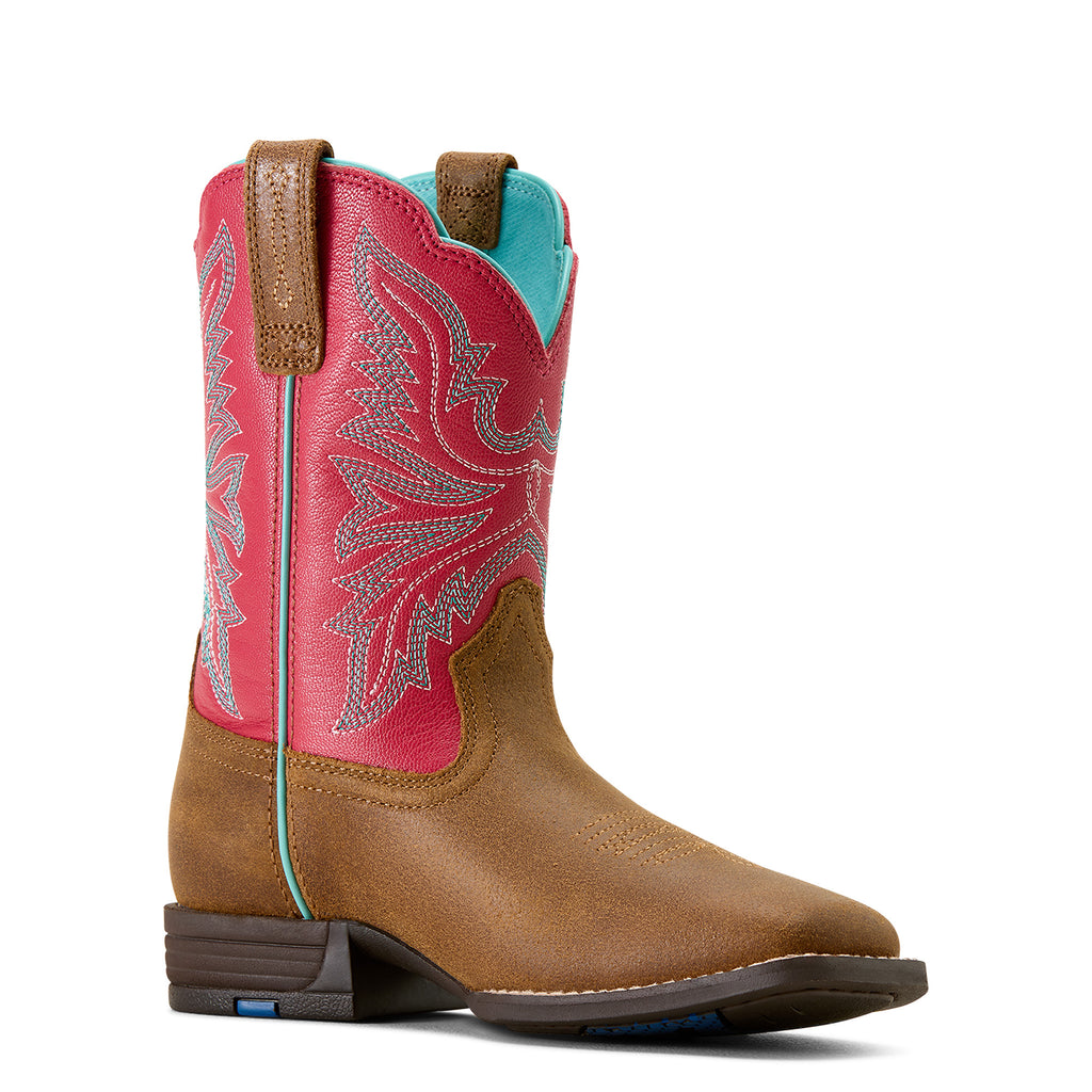 Botte Ariat Enfant – Westwood Wicker / Hot Pink (Bout carré large)