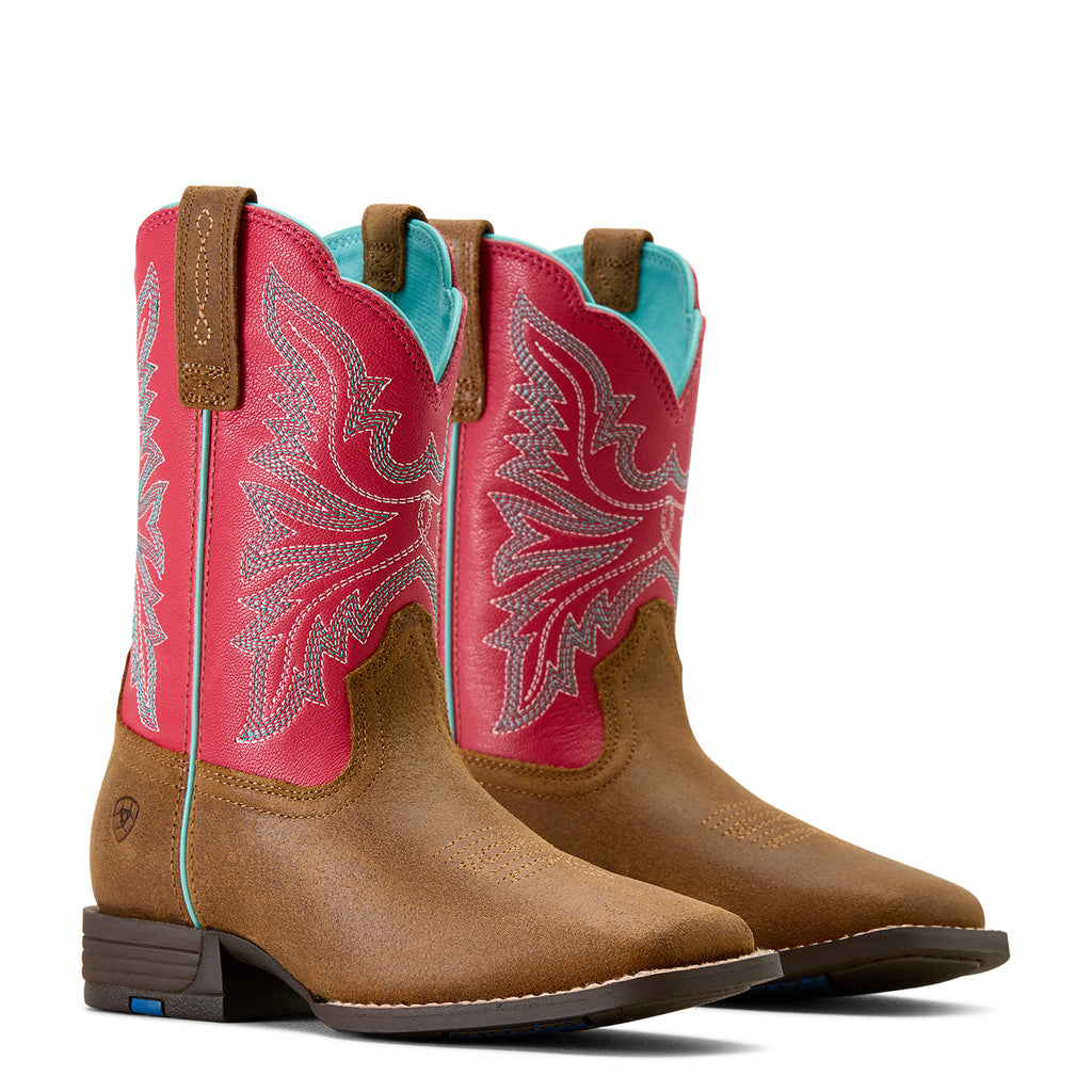 Botte Ariat Enfant – Westwood Wicker / Hot Pink (Bout carré large)