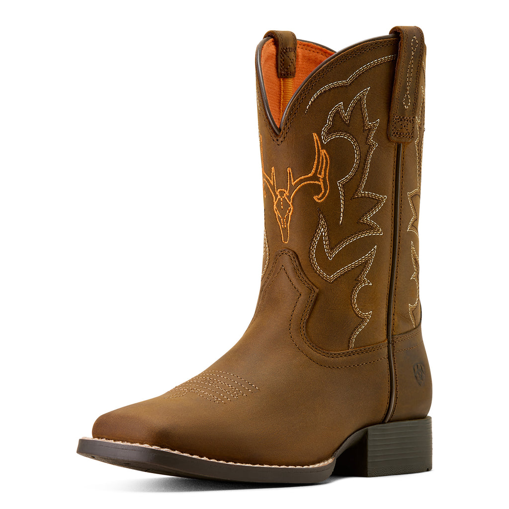 Botte Ariat Enfant – Deer Ridge Distressed Brown (Bout carré large)