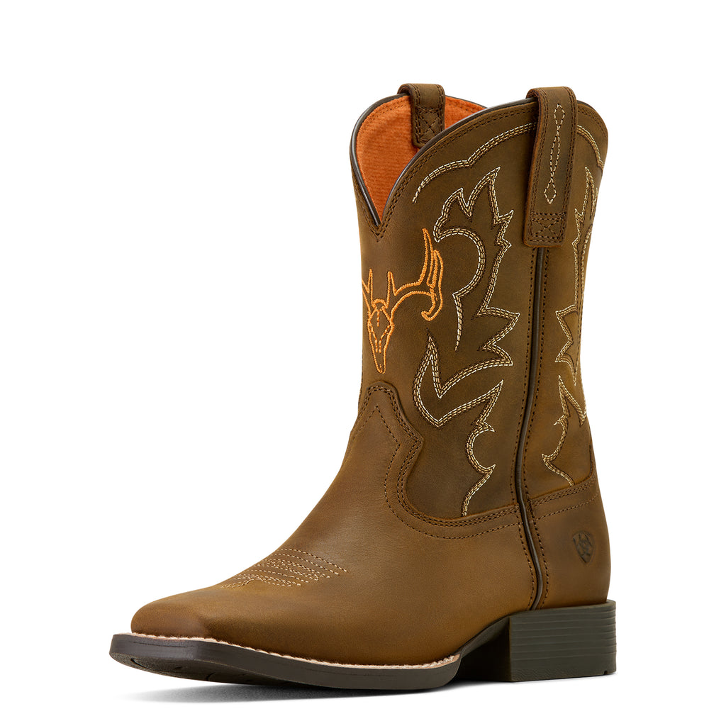 Botte Ariat Enfant – Deer Ridge Distressed Brown (Bout carré large)