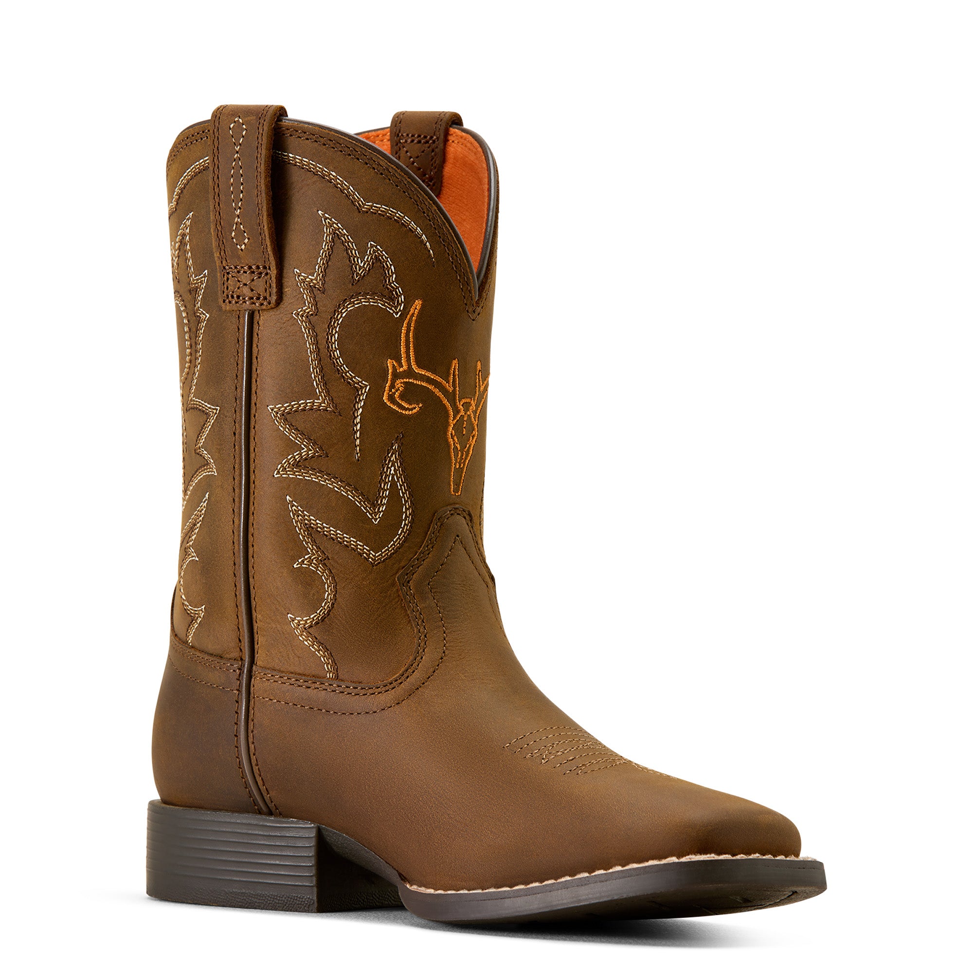 Botte Ariat Enfant – Deer Ridge Distressed Brown (Bout carré large)