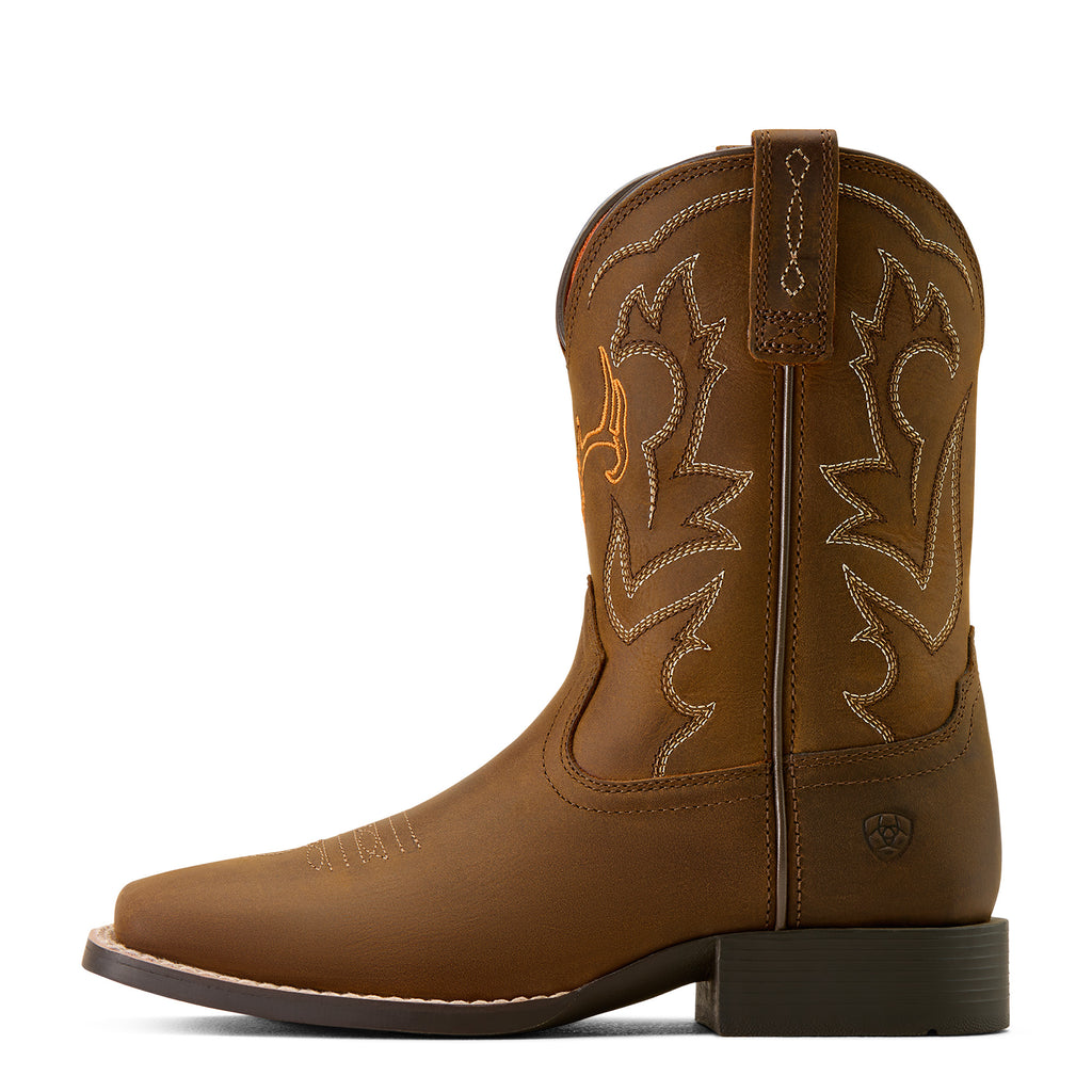 Botte Ariat Enfant – Deer Ridge Distressed Brown (Bout carré large)