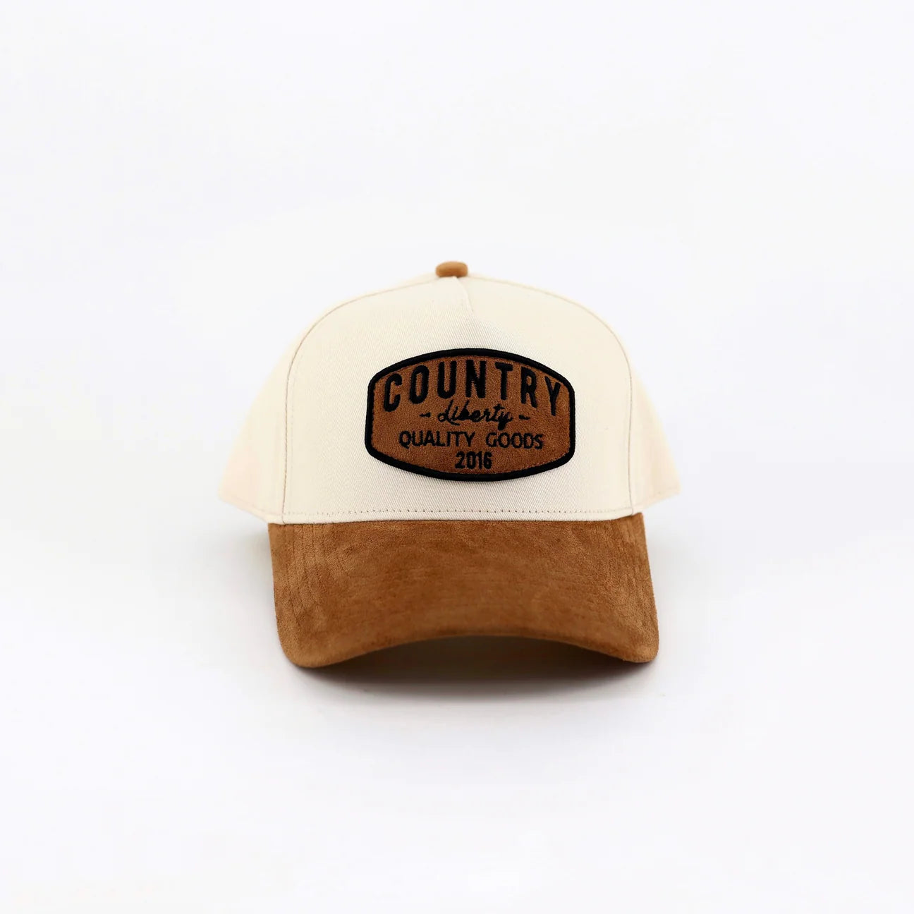 Casquette Country Liberty crème et cognac