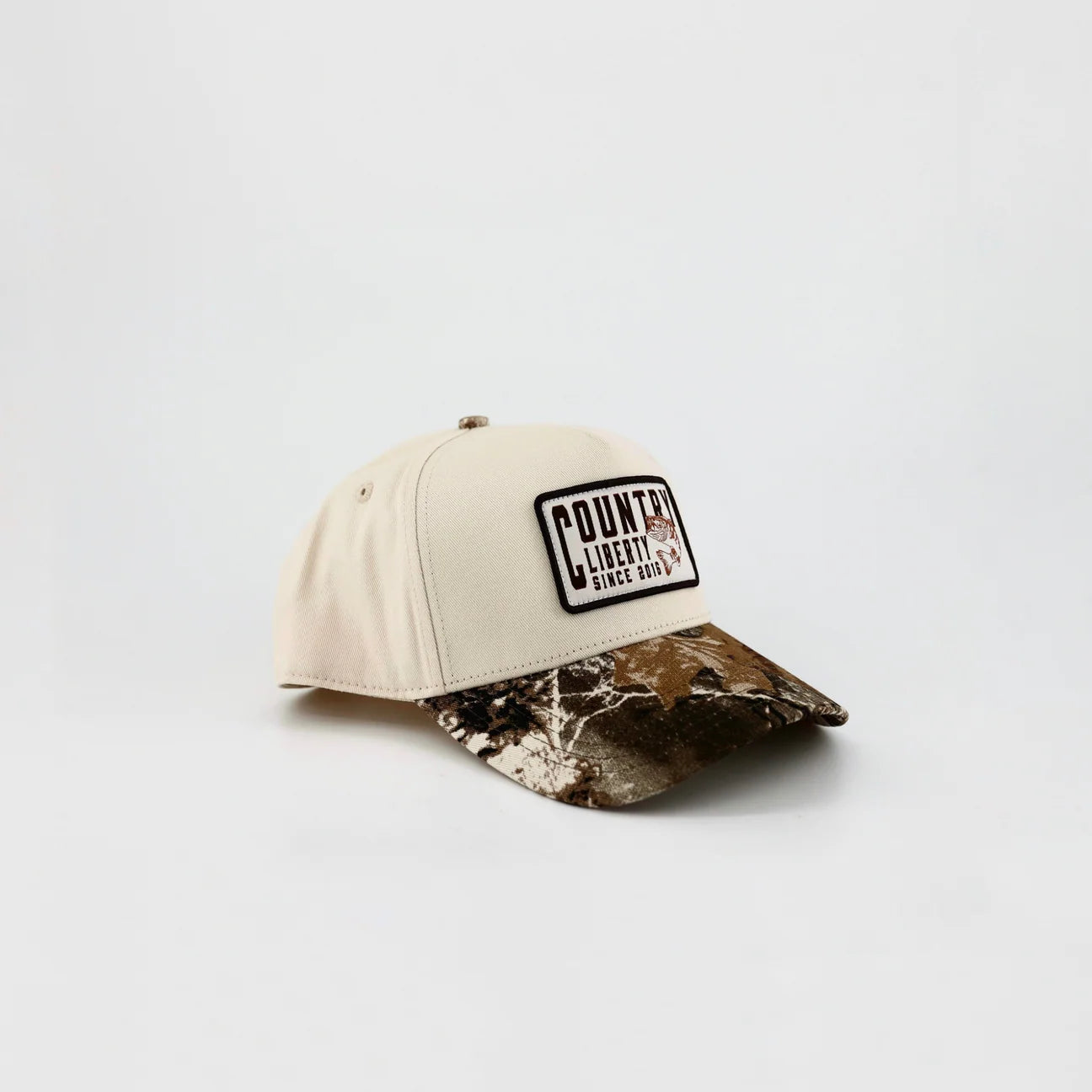 Cream and Camo "Country Liberty Realtree" Cap