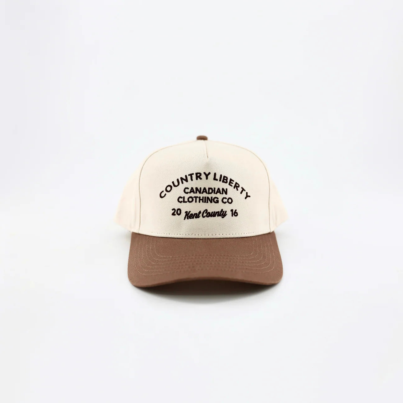 Casquette Country Liberty crème et brun