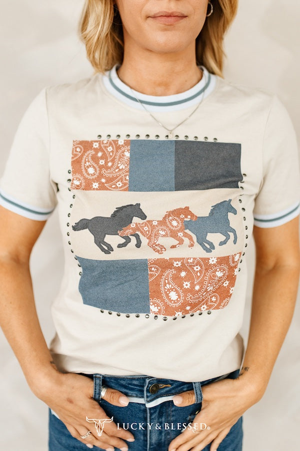 Chandail Running Horse – Beige