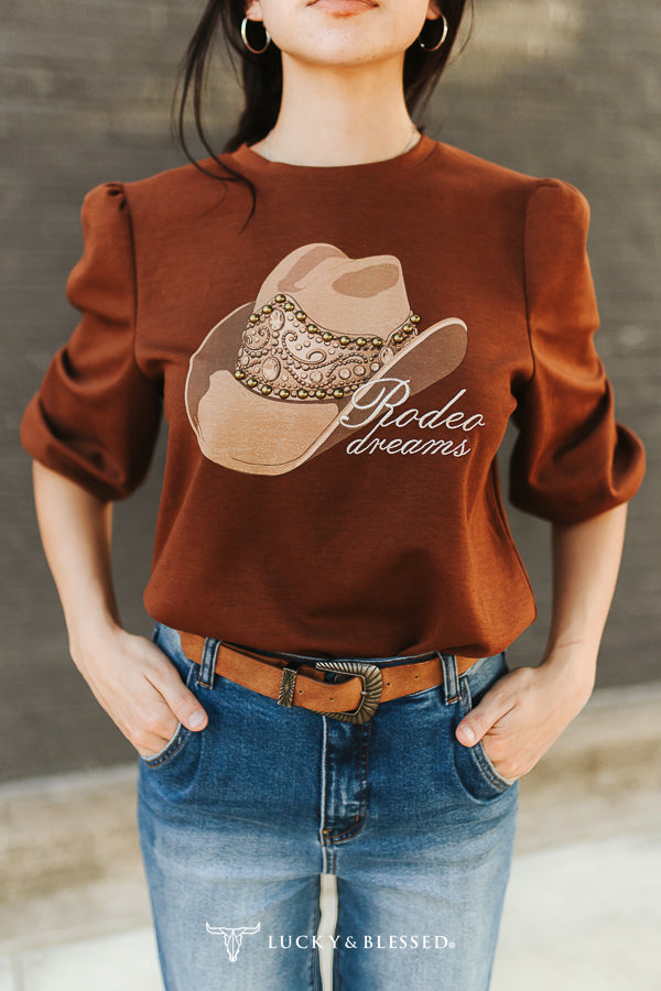 Chandail Brown Studded Cowboy Hat – Beige