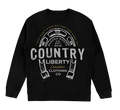 Crewneck « Country Liberty Horseshoe » noir