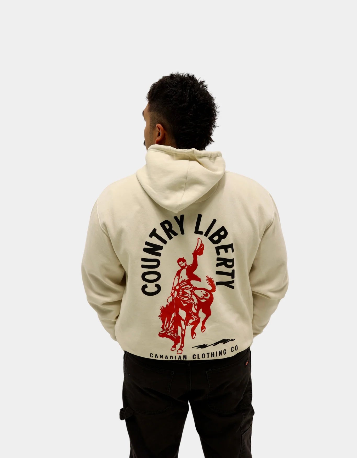 Hoodie « Country Liberty Rodeo » crème