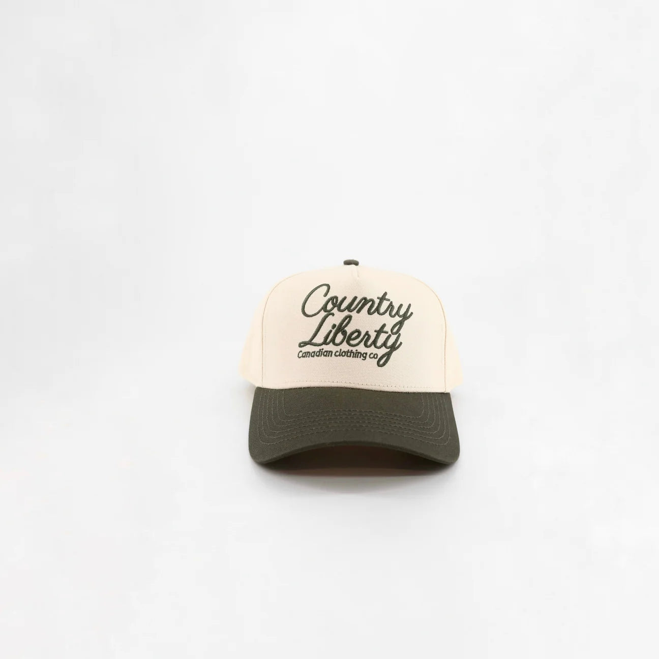 Casquette « Country Liberty Signature » crème et olive