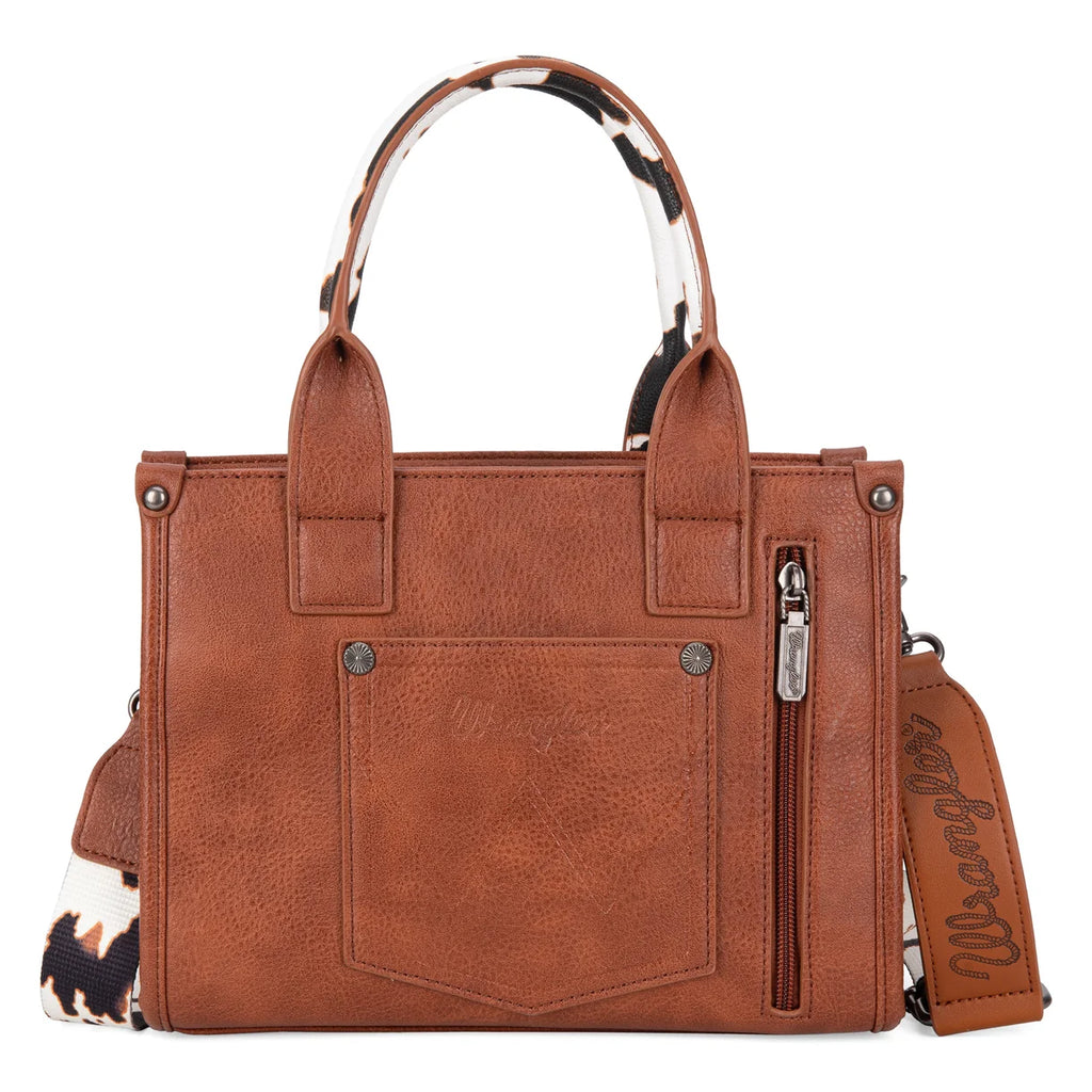 Sac fourre-tout Wrangler imprimé vache – Brun