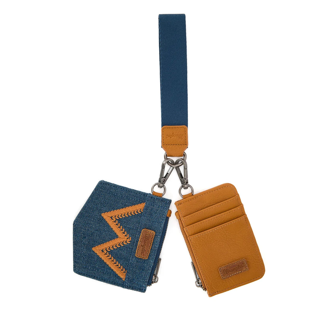 Pochette double Wrangler avec logo W brodé – Brun pâle