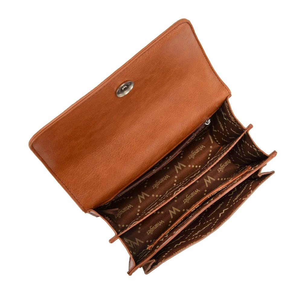 Sac à l’épaule Wrangler Chic Lace à chaîne – Brun