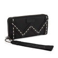Portefeuille RFID Wrangler à surpiqûres chevron – Noir