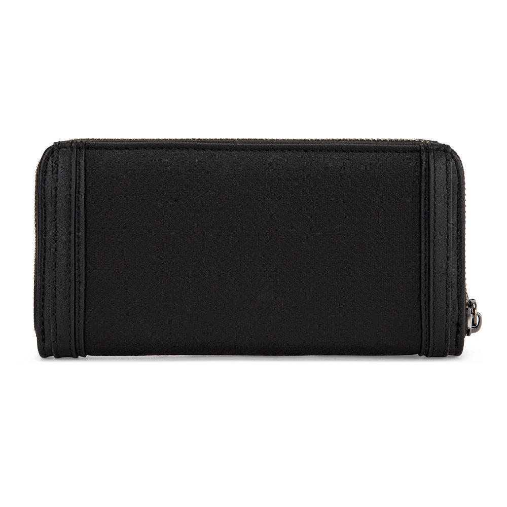 Portefeuille RFID Wrangler à surpiqûres chevron – Noir