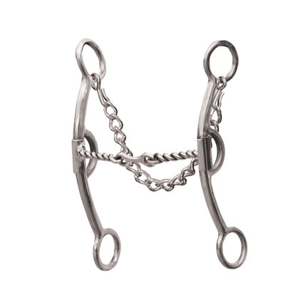 Mors Derby 6,75" à embouchure torsadée 3 pièces