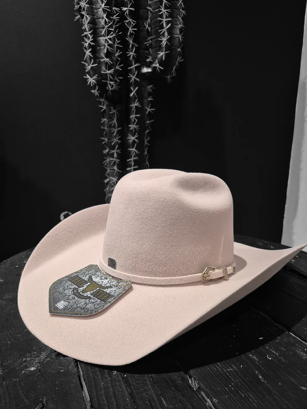 Chapeau de cowboy feutre laine crème