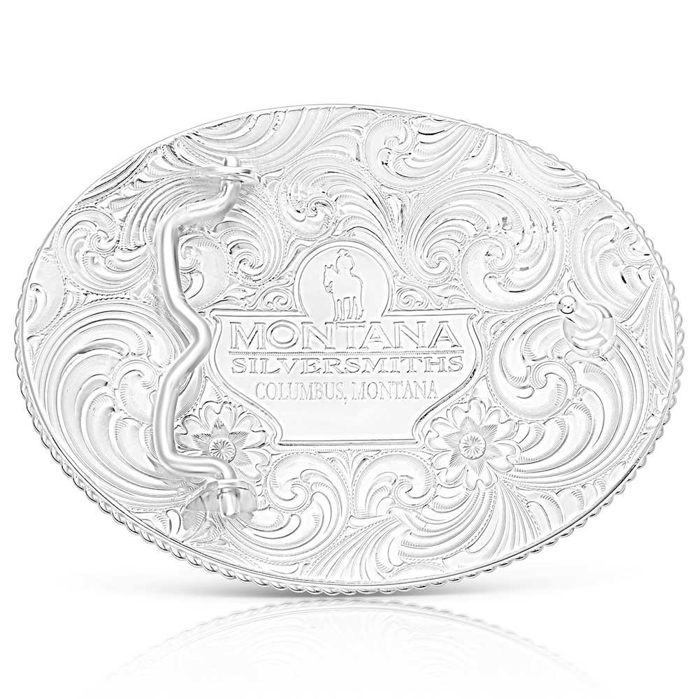 Boucle de ceinture western classique bicolore avec cavalier de taureau