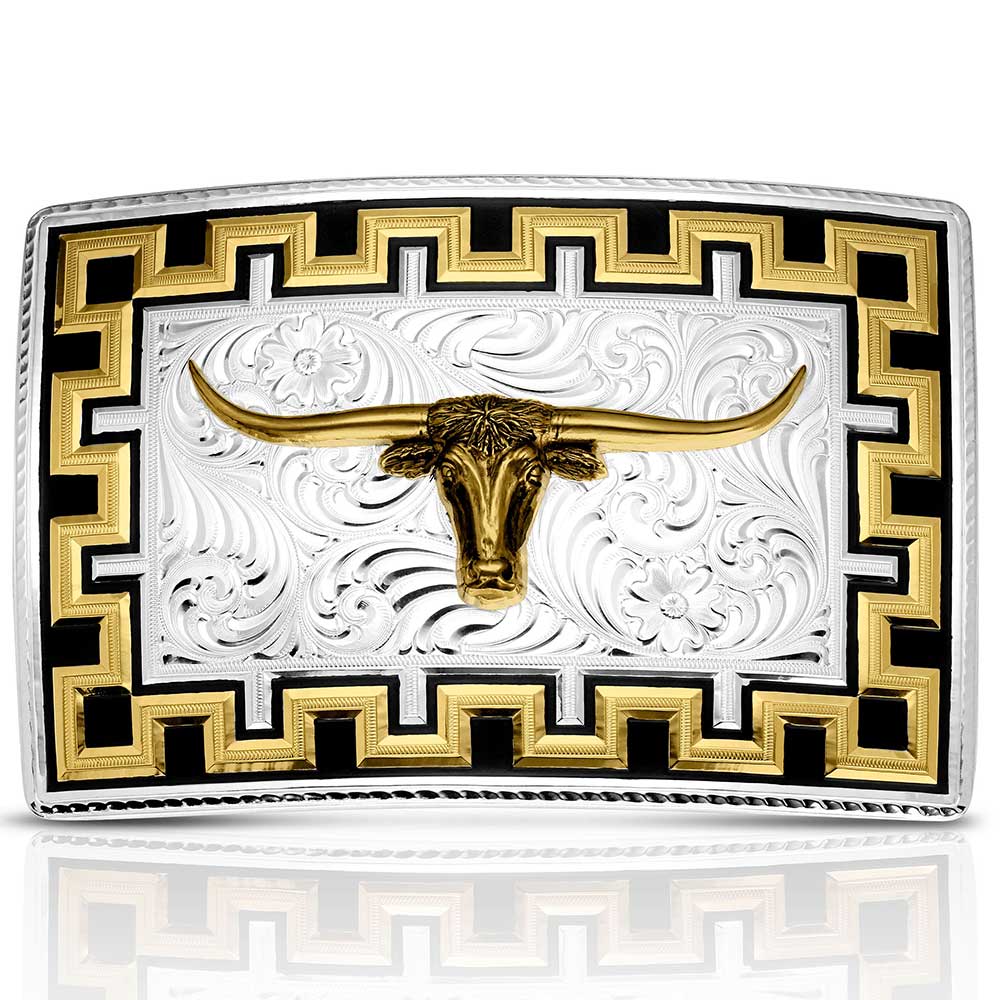 Boucle de ceinture Honor and Grit avec Longhorn