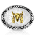 Boucle de ceinture Dancing Compass avec tête de bison