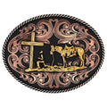 Boucle de ceinture Tri-Tone Christian Cowboy Attitude
