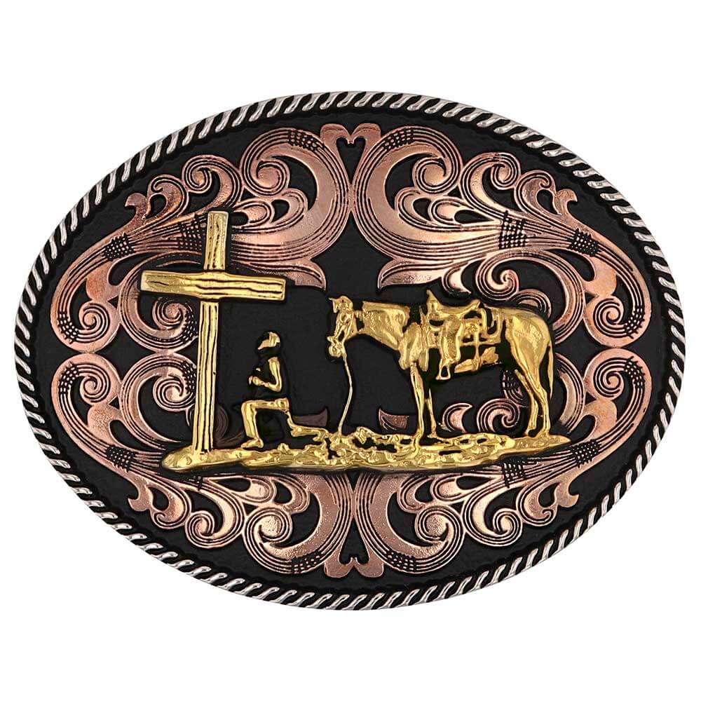 Boucle de ceinture Tri-Tone Christian Cowboy Attitude