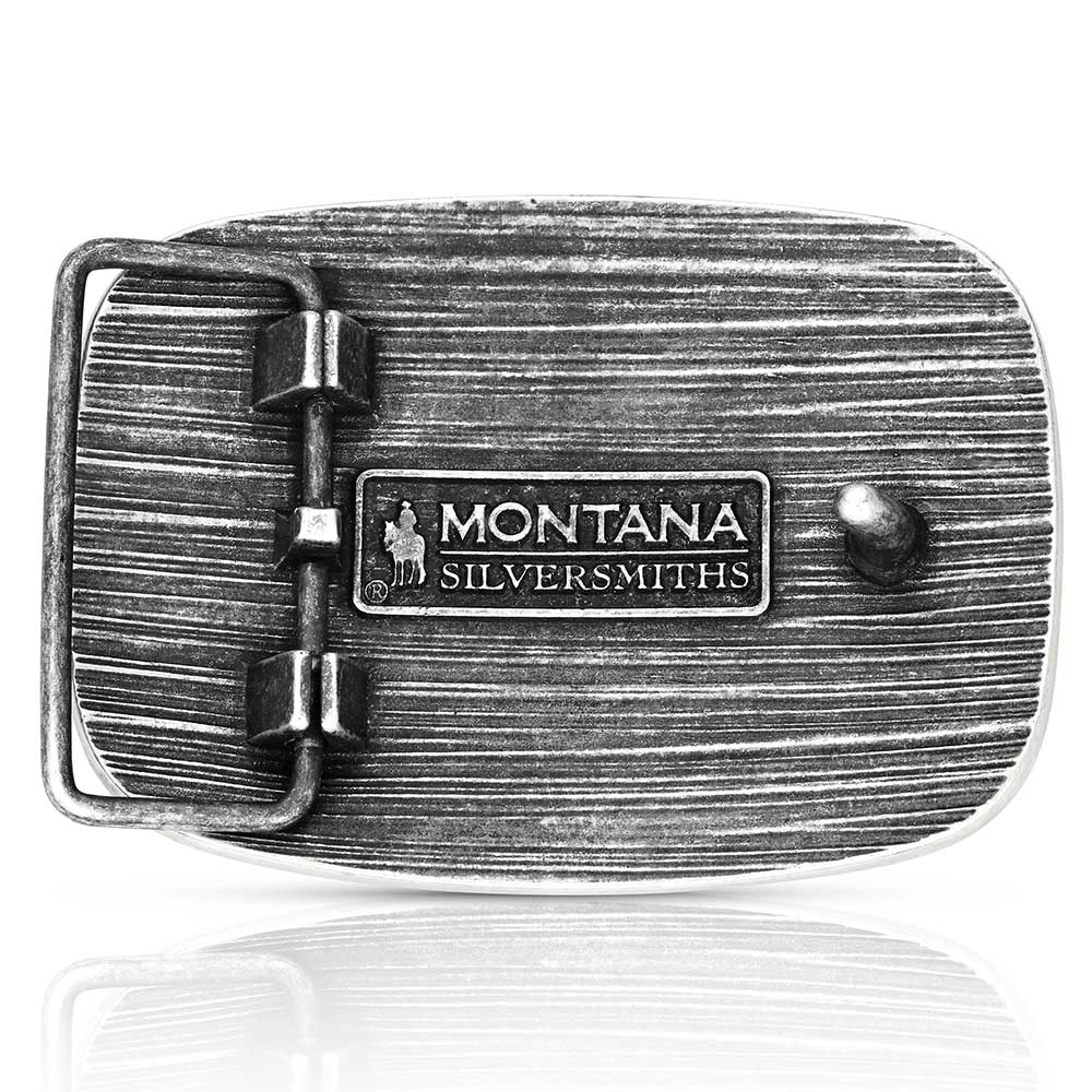 Boucle de ceinture Western Patriotic Longhorn