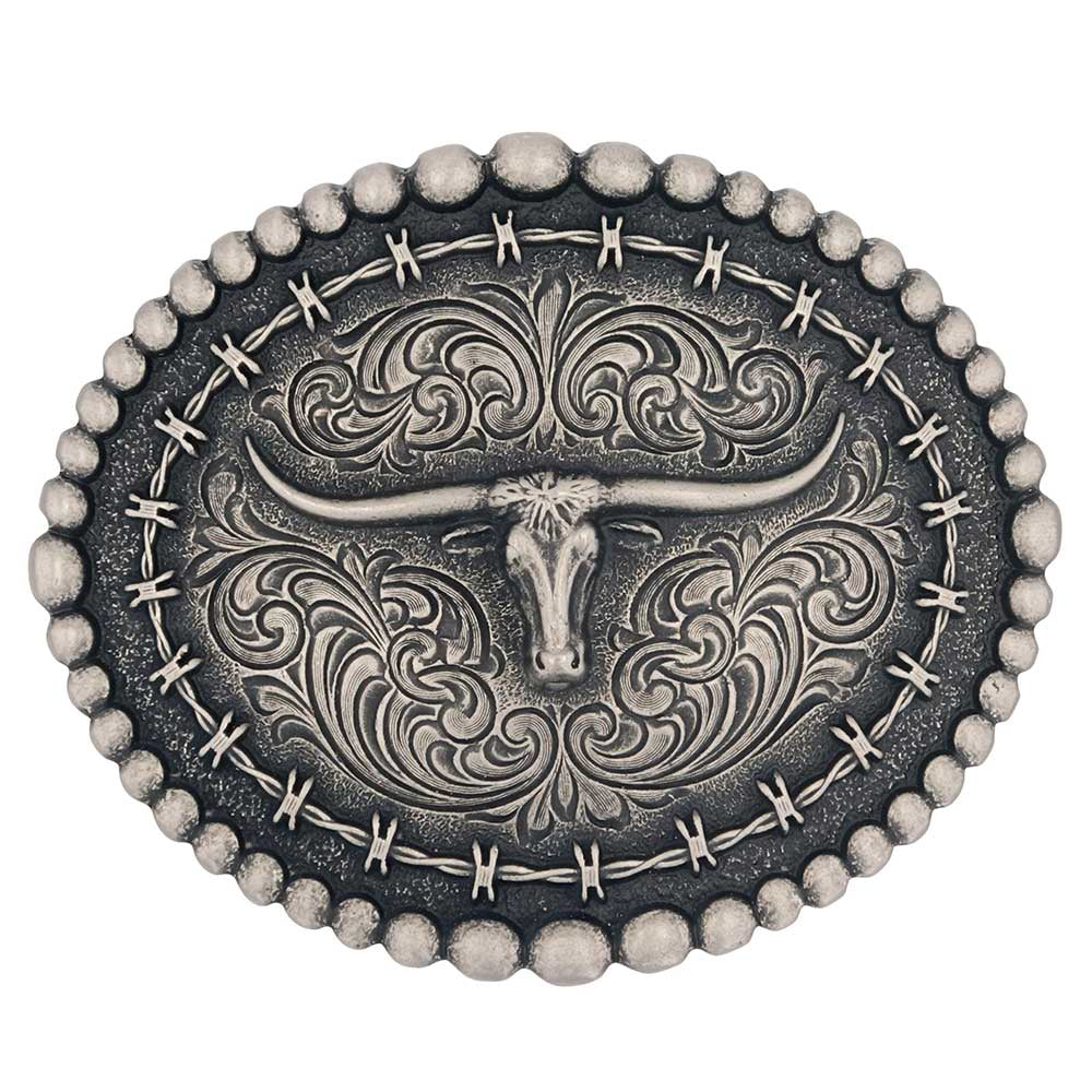 boucle de ceinture Rustic Barbed Wire Longhorn