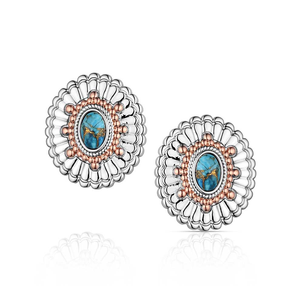 Boucles d’oreilles Turquoise Sunburst