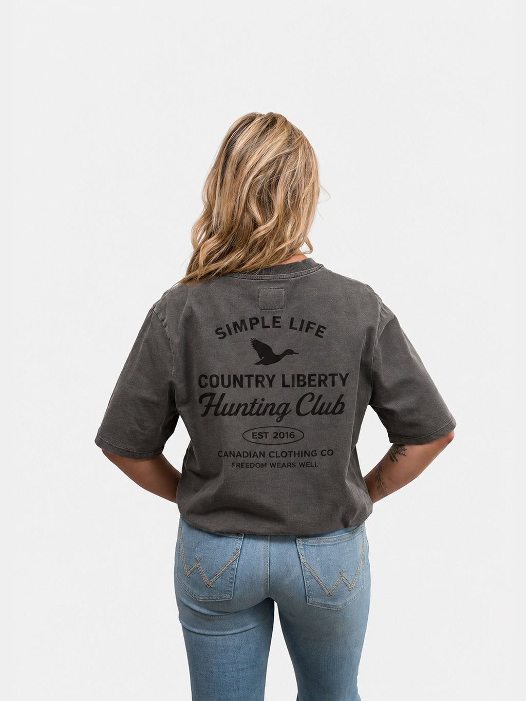 Grey/Black CL Hunting Club Tee – dos