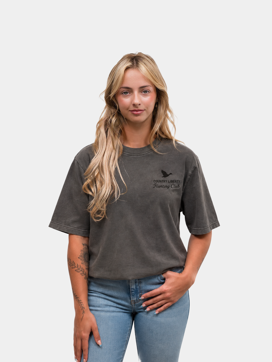 Grey/Black CL Hunting Club Tee – devant