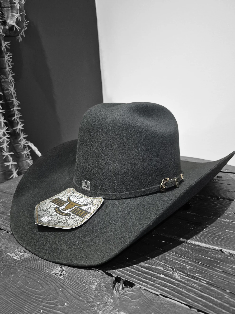 Chapeau de cowboy feutre laine noir