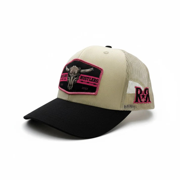 Ruthless Rustlers Barbed Wire Trucker Cap | Beige/Black