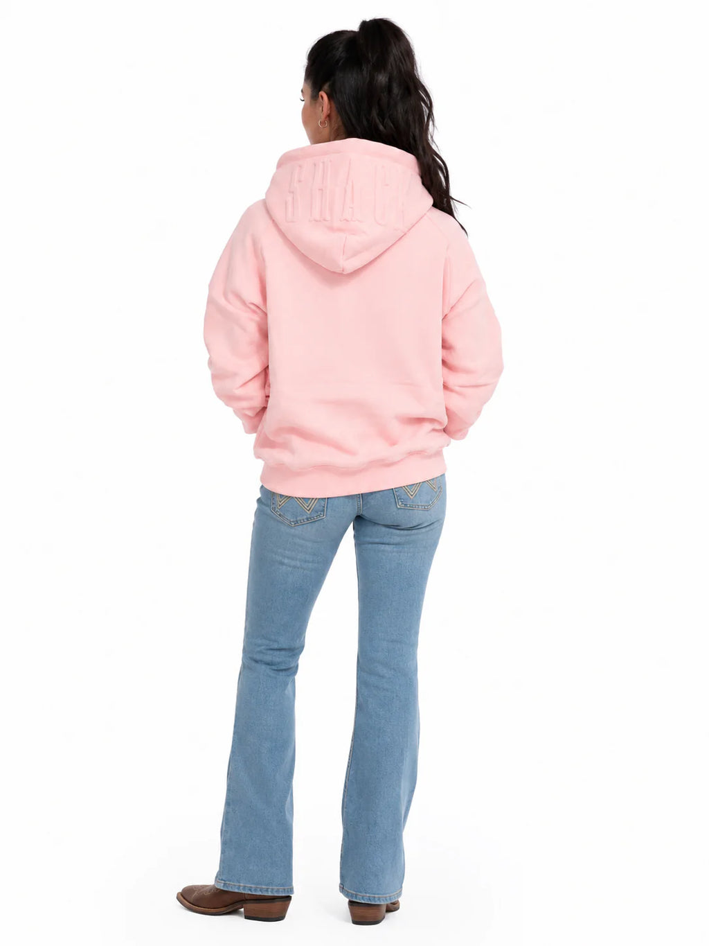 Hoodie Femme Embossed Skull - Dusty Rose