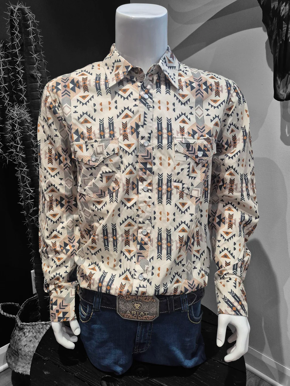 Chemise Aztec Beige Homme